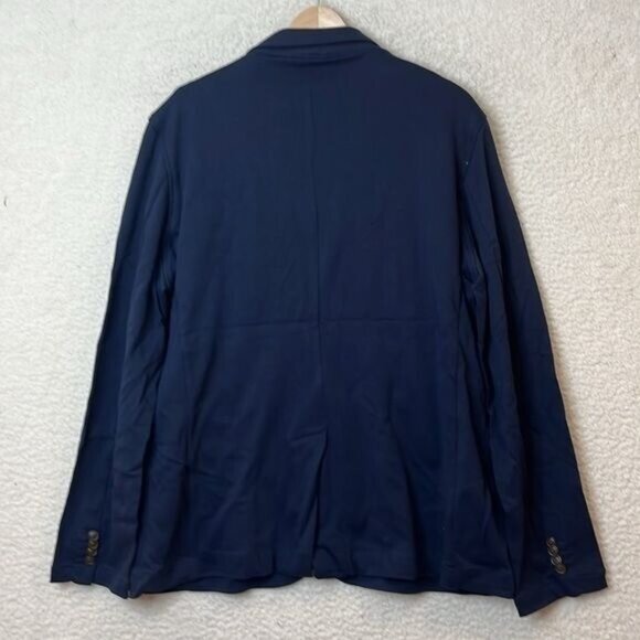NWT Lands End Mens Ponte Knit Sport Blazer Radiant Navy Size L Large - Picture 11 of 12